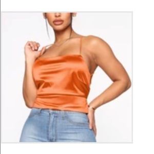 Orange or Rust Tied Up Shirt